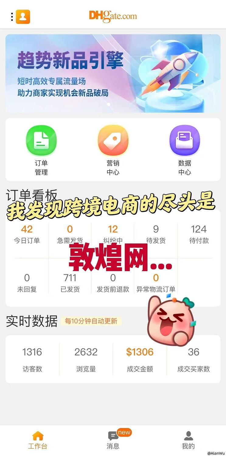 跨境电商平台 敦煌网 找搭子